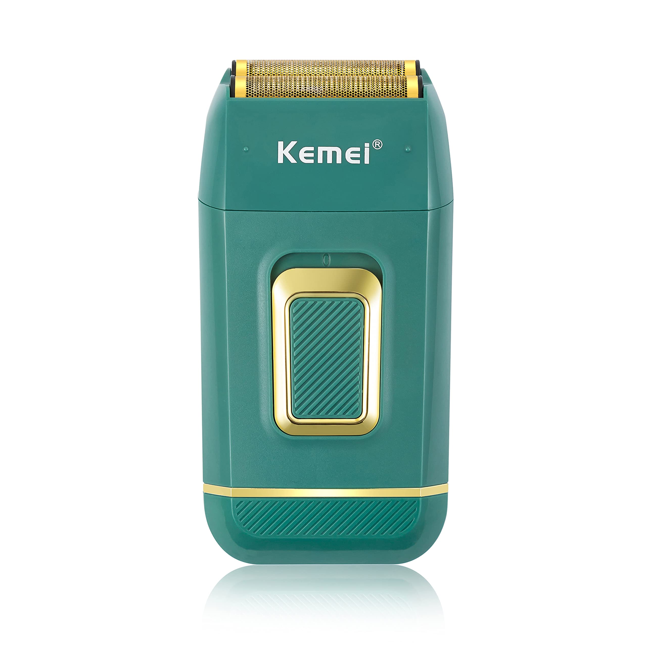 Photo 1 of ** FUNCTIONS BUT NOT VERY WELL** KEMEI Foil Shaver Double Electric Shaver for Men Electric Razors Head Shaver for Bald Men Barber Supplies Hair & Beard Trimmer Cordless Rechargeable, Green