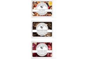 Fall Spice Wax Melts 3 Pack 9 Ounces Variety - Natural Soy Wax Melts - 100% All American Made - Farm Raised Candles - Paraffin & Dye Free - Pet Safe Non-Toxic Wax Warmer Melts Wax Melts Wax Cubes
