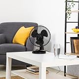 Zanussi 9 Inch Portable Desk Fan 2 Speeds 90° Oscillation Black view 2
