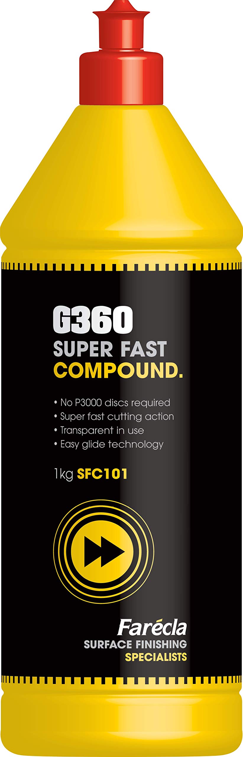 FARECLA Farécla G360 Super Fast Compound, Red Cap, 1kg