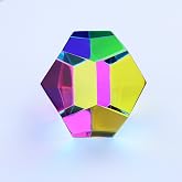 CMY Cubes The Mundus (30mm) - Cyan, Magenta &amp; Yellow Polyhedron - Subtractive Color Mixing Optical Dodecahedron - Teaches Subtractive Color Mixing - Educational, Physics &amp; Kinetic Art Desk Object