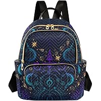 8033 Sacral Night Witch on Moon03 Small Backpack Purse Travel Bag Amazon.com | ALAZA Sacral Night Woman Witch on Moon Star  main image 4
