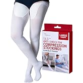 Cardinal Health T.E.D. White Thigh-High Stocking, Large Short | Relieves Tired, Swollen Legs | Great for Travel, Work &amp; Recovery | Thigh-High Graduated Compression | Latex-Free