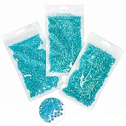 qiipii 16000PCS 3mm 4mm 5mm Teal Blue AB Resin