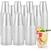 Turbo Bee 1000 Pack 12oz Plastic Cups,Disposable Clear Drinking Cups,Hot and Cold Drink Container for Water, Juice, Soda,Coffee