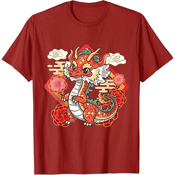 Amazon.com: Cute Red Chinese New Year of the Dragon 2024
