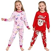 HYCLES Girls Christmas Pajamas Set for Kids 2-12T Girl Toddler Kids Pjs 2 Set