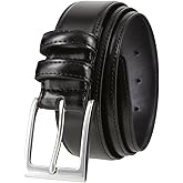 Men's Belt Classic Genuine Leather Smooth Dress Belt 1-3/8"(35mm) Wide