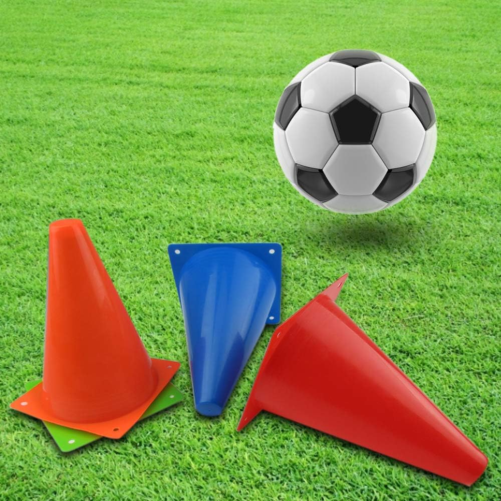 Mirepty 7 Inch Plastic Traffic Cones Sport Training Agility Marker Cone for Soccer, Skating, Football, Basketball, Indoor and Outdoor Games (Orange, 12 Pack) : Sports & Outdoors