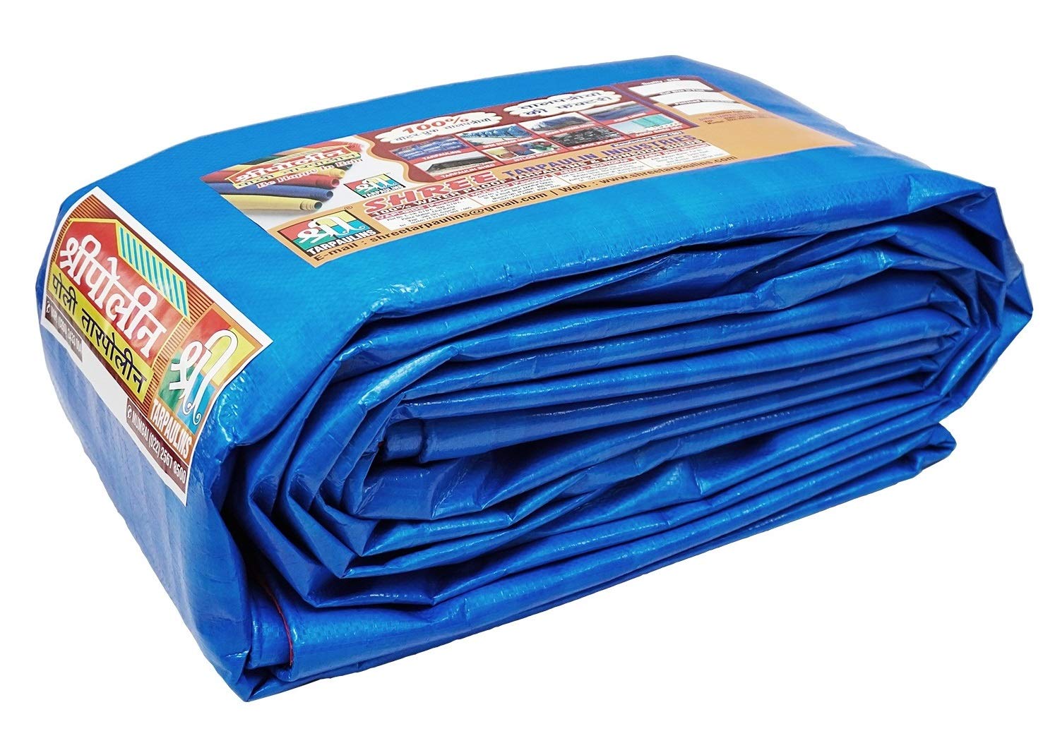SHREE TARPAULINS Sheets Waterproof 100 Pure Virgin UV Treated 250 GSM Blue Plastic (10 FT X 6