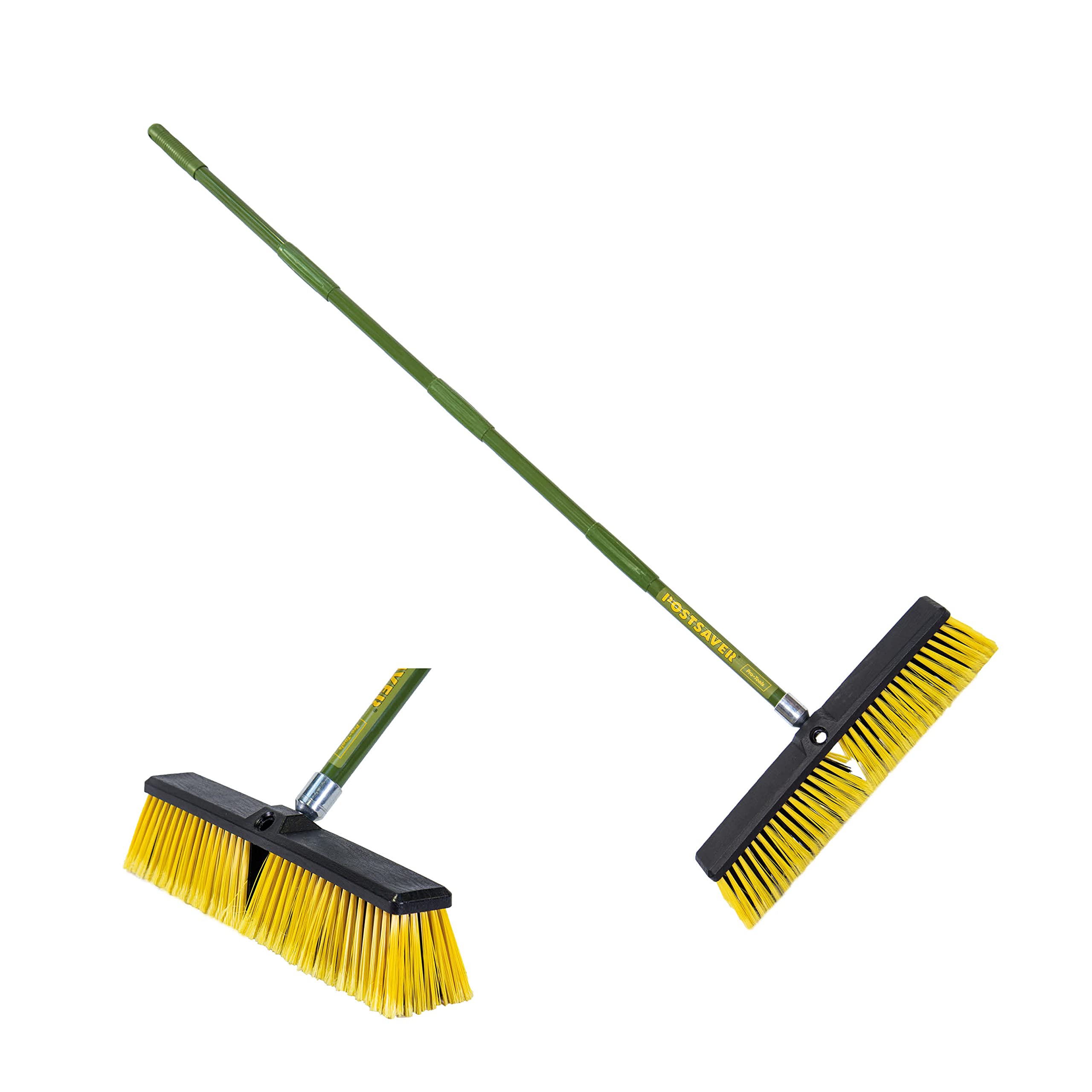 Heavy Duty Garden Broom Large18 Outdoor Stiff Sweeping Brush | Stiff Bristles For Yard or Patio, Site Work | Broom for all Floor Surfaces