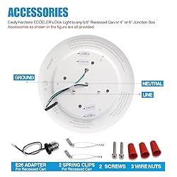 ECOELER 10 Pack 6 Inch LED 3000K Dimmable Flush