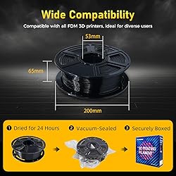 FLASHFORGE Rapid PETG Filament 1.75mm Black, Max
