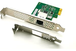 1.25Gb PCIe x1 Converged Ethernet Network Card, Single Copper RJ45 Port LAN Card Gigabit NIC with Intel I210-AT Chipset Serve