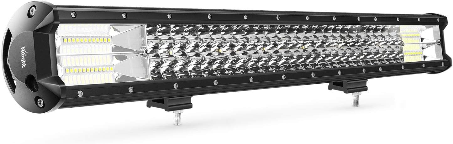 Nilight 26Inch Triple Row Lights 297W 29700LM Flood Spot Combo Beam Bar Driving Boat Super Bright Led Off Road Trucks,2 Years Warranty: Automotive