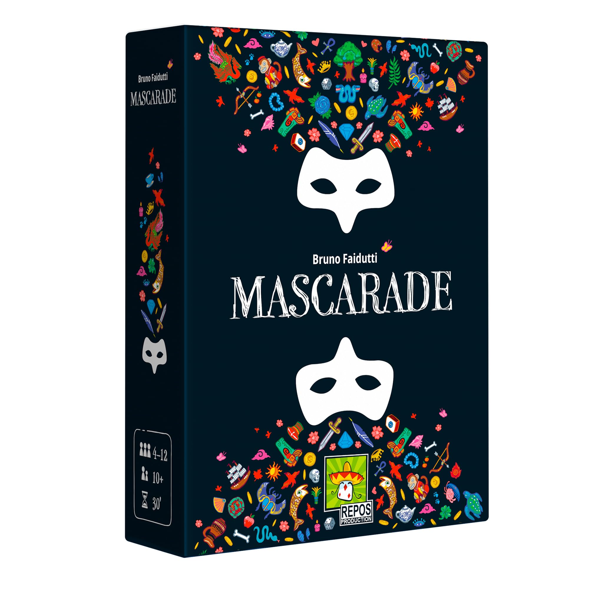 Repos Production, Mascarade 2nd Edition, Party Game, Ages 10+, 4-12 Players, 30+ Minutes Playing Time