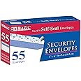 BAZIC Security Self Seal Envelope 3 5/8" x 6 1/2" #6, No Window Tint Pattern Mailing Envelopes, Peel & Seal, Office Checks Invoices (55/Pack), 1-Pack