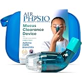 AirPhysio | Drug-Free Portable Breathing Trainer Device for Lungs | - Breathe Better, Improve Lung Health &amp; Mucus Clearance - Average Lung Capacity Device- Storage Case Bag included