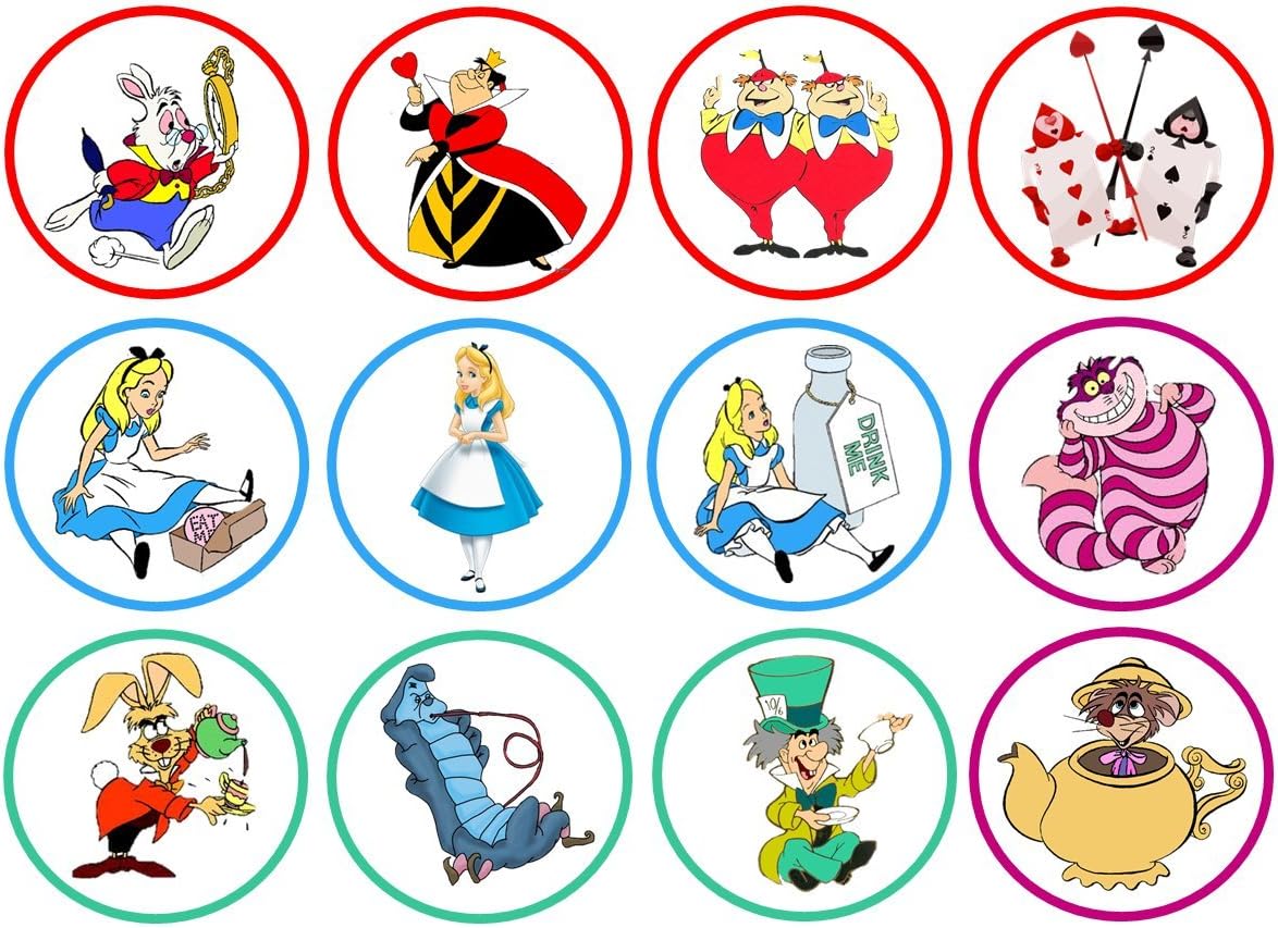 Alice in Wonderland Mad Hatter Edible Circle Cupcake Alice in Wonderland Mad Hatter Edible Circle Cupcake