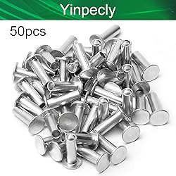 Yinpecly 50PCS Round Flat Head Rivet 6x18mm/0.24x