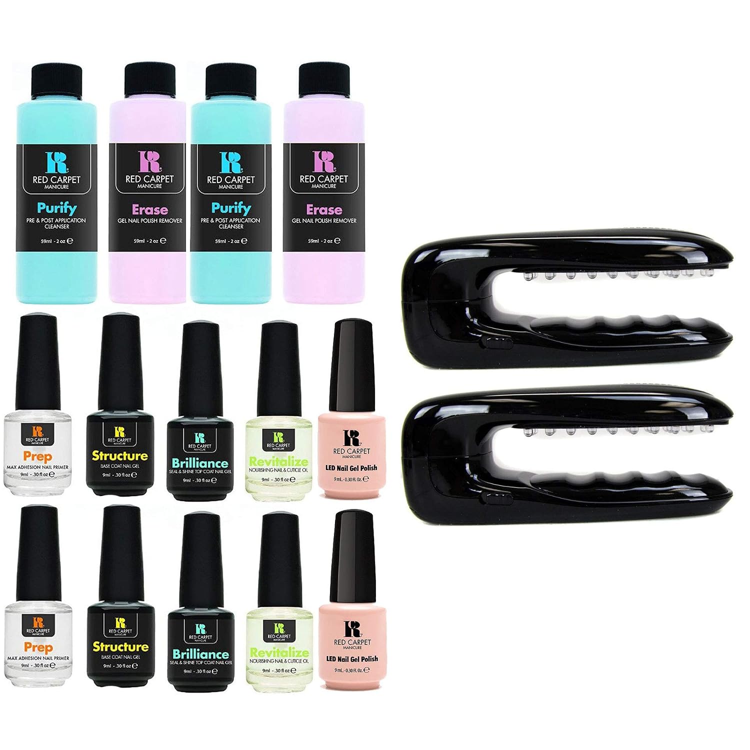 Red Carpet Manicure Led Package Soak Off Gel Nail Polish Starter Kit