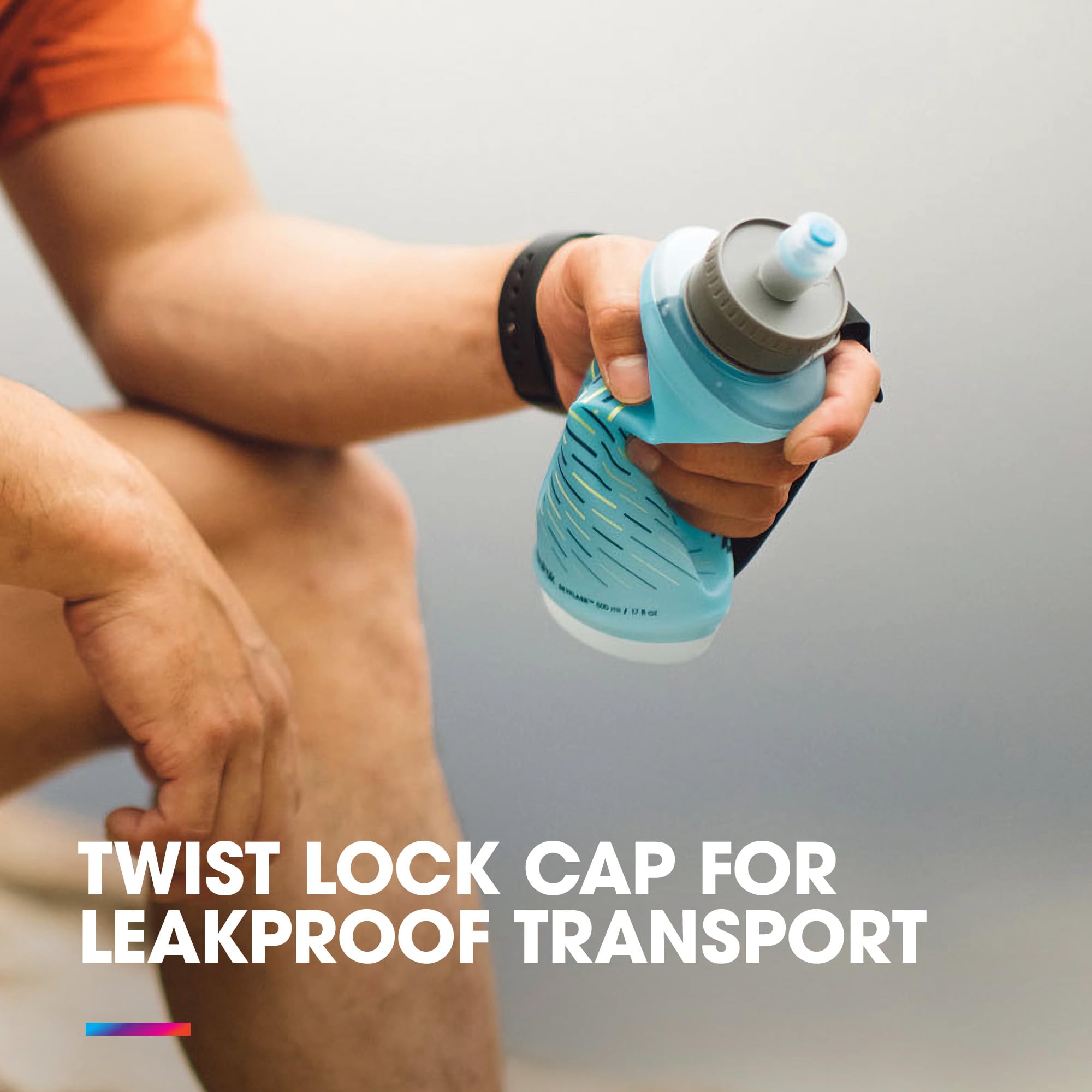 HydraPak SkyFlask Speed - Collapsible Handheld Running Water Bottle (350ml, 500ml, 500ml Insulated) - Adjustable Strap, Lightweight, Spill-Proof Cap