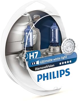 Philips Diamond Vision 5000K H7 Auto-Scheinwerfer-Birnen (Twin Pack) 12972DVS2