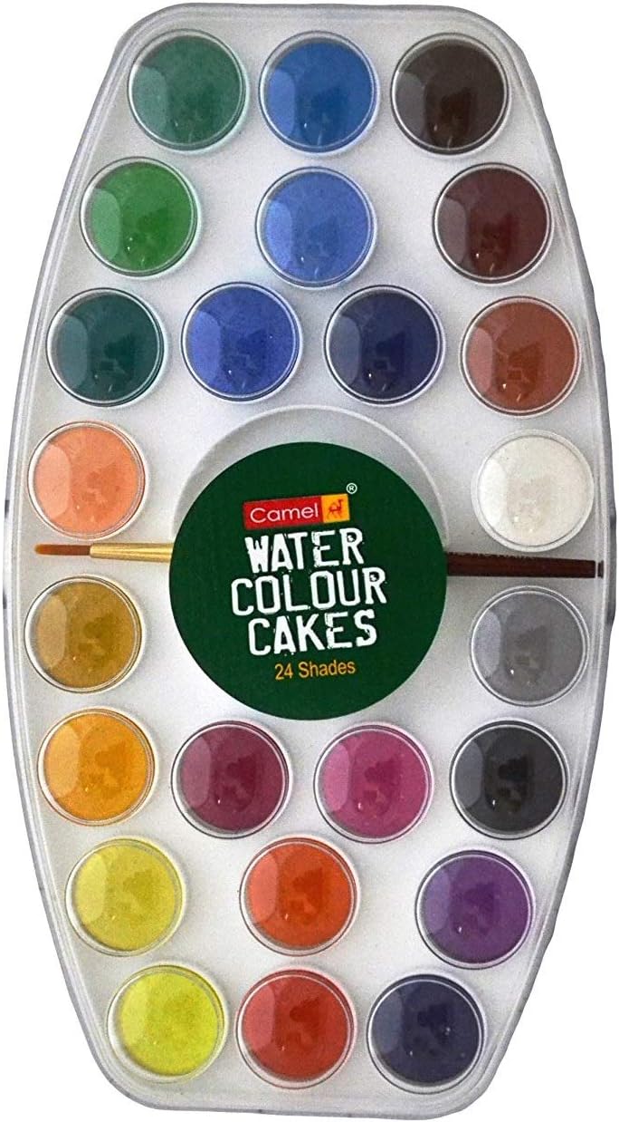 Camlin Kokuyo Student 24Shade Water Color Paint Cake Set Amazon.ae
