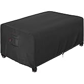 iBirdie Rectangular Gas Fire Pit Table Cover 64 x 30 inch Outdoor Waterproof and Weatherproof Heavy Duty 600D, Patio Furniture Coffee Table Fireplaces Covers