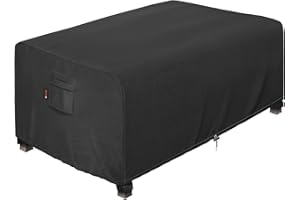 iBirdie Rectangular Gas Fire Pit Table Cover 48 x 28 inch Outdoor Waterproof and Weatherproof Heavy Duty 600D Patio Fireplaces Coffee Table Cover