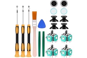 Lyukii Analog Joysticks Repair Kit Compatible with Xbox One Controllers,T6 T8 Torx Screwdriver, 4 Piece 3D Analog Joysticks, 