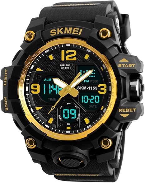 Amazon 腕時計 メンズ スポーツウォッチ アナデジ式 防水 夜光 ストップウオッチ ファッションledライト アラーム カレンダー おしゃれ シンプル アウトドア ギフト メンズ腕時計 腕時計 通販