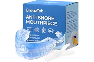 Anti Snoring Devices Mouth Guard: Adjustable Snoring Solution for Better Sleep - Snore Stopper for Men and Women (Lightblue)