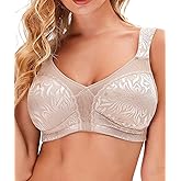 Wingslove Women's Wireless Minimizer Bra Plus Size Non-Padded Soft Full Figure Bra