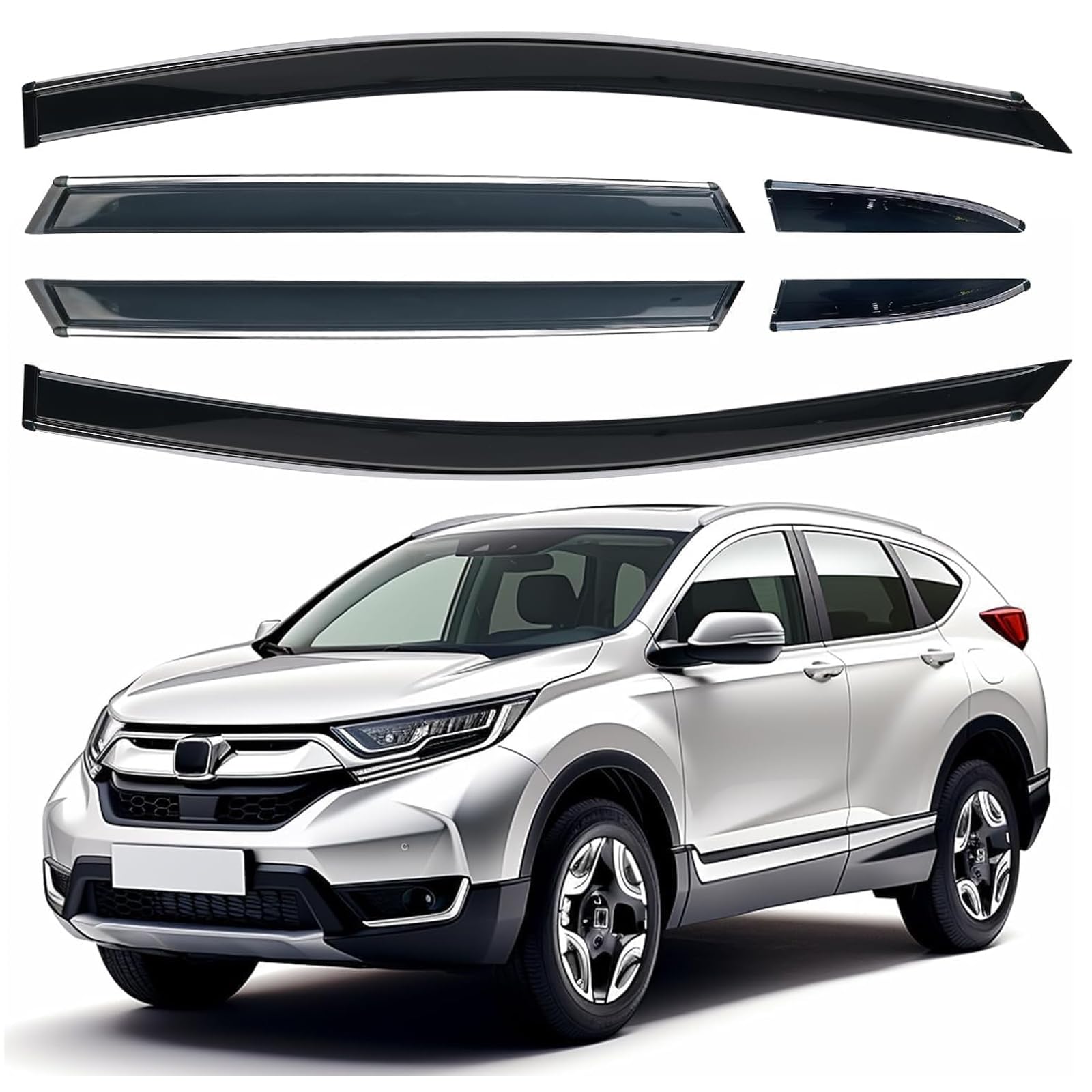 Nilight Durable In Channel Rain Guards For Honda CRV 2017 2018 2019 2020 2021 2022 Window Deflectors, Vent Window Visors-4pcs - Foto 4