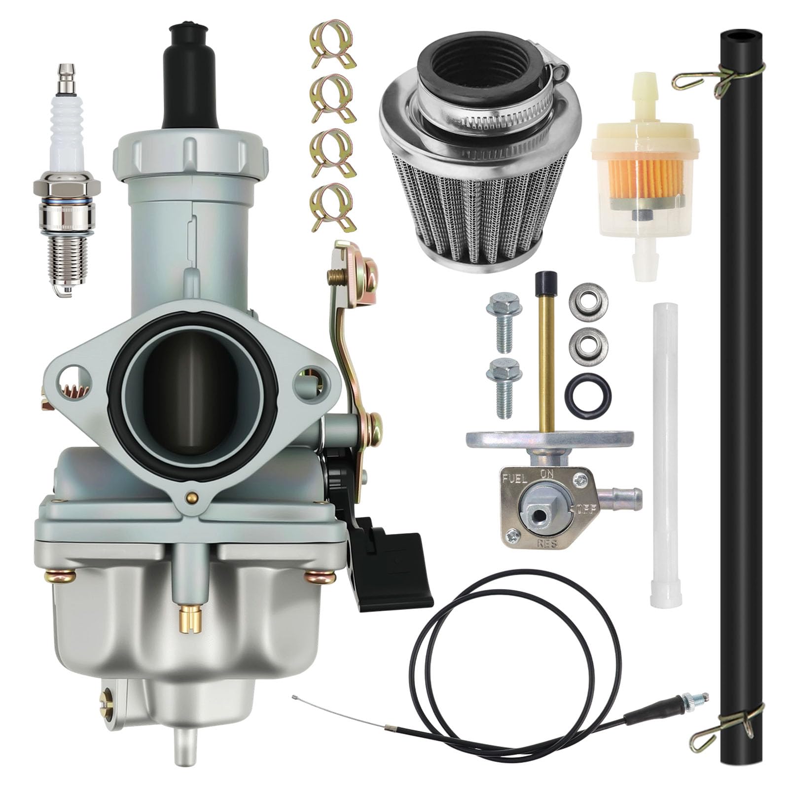 Photo 1 of PZ27 Carburetor Fit for 4 Stroke 125cc 150cc 200cc 250cc ATV 27mm Carb for Honda Sportrax TRX250EX 2001-2005 ATC200M ATC200E ATC200ES TRX200SX TRX200D with Fuel Petcock Valve