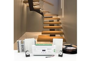 DEIGCYU Motion-Activated LED Stair Lighting Kit DE-320, 42" Cuttable Strip Light for Indoor Floating Mono Stringer & Cantilev