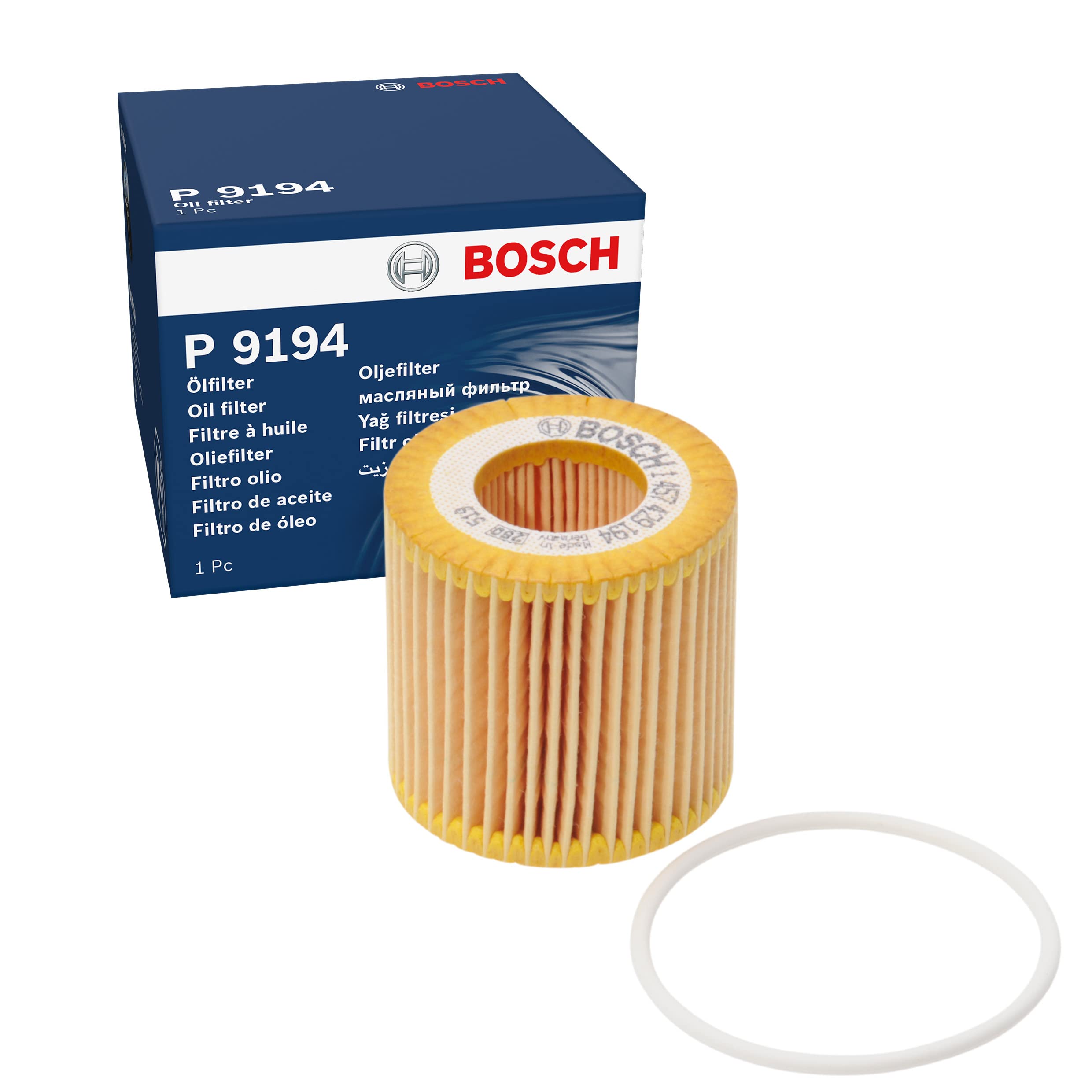Bosch P9194 Car Oil Filter - Separates Soot and Metal Particles from Engine Oil - Provides Reliable Engine Lubrication