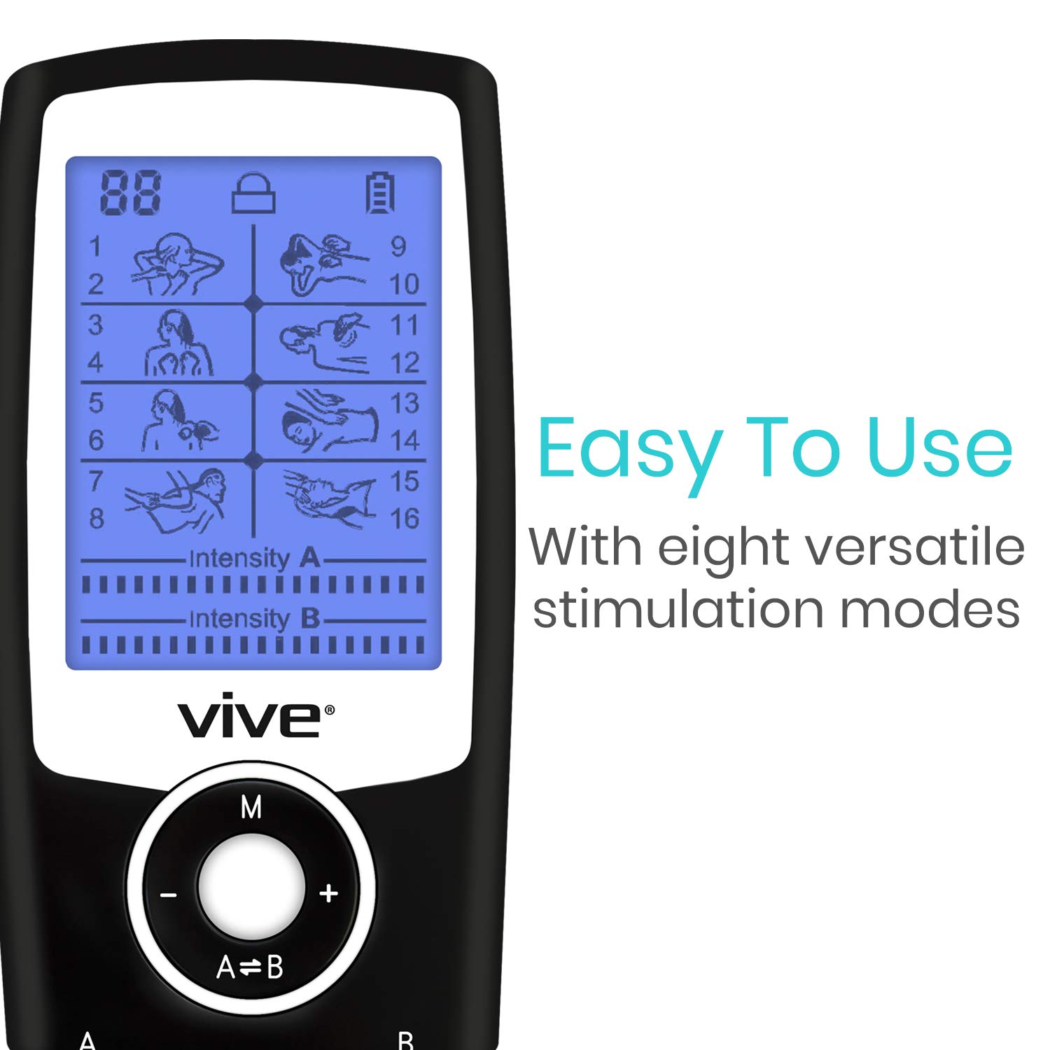Mua Vive Tens Unit Muscle Stimulator Stim Machine with Self Sticking