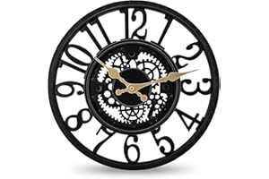 12-Inch Indoor or Outdoor Wall Clock Waterproof Outside Clock, Decor Clock for Patio, Pool, Garden, Fence, Porch, Lanai, Farm