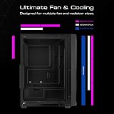 GAMDIAS AURA GC3 ATX Mid-Tower Gaming PC Case Tempered Glass ARGB Fans view 3