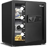 Kavey 2.0 Cub Safe Box with Dual Warning Alarm and LED Light, Money Safe with Digital Touch Screen Keypad and Removable Shelf