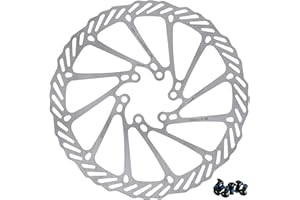 BlueStars 180mm Disc Brake Rotor Stainless Steel Bike Disc Brake Rotor with 6 Bolts - Fit for Road Bike Mountain Bike MTB BMX