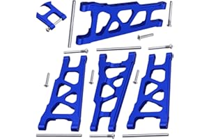 HobbyPark Aluminum Front & Rear Suspension Arms for 1/10 Traxxas Slash 4x4, Stampede 4x4, Rustler 4x4 VXL, Replacement of 3655 Option Hop Ups (4-Pack)
