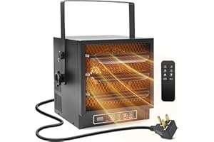 4800W Garage Heater Electric, 240V/30Amps with Plug, Fan-Forced Thermostat Control Electric Garage heater, with Remote Contro