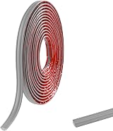 Zayejod Matte Grey PVC Quadrant Trim 2.5M 12mm x 6mm Self Adhesive