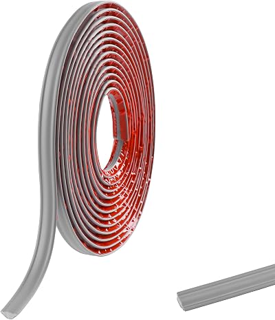 Zayejod Matte Grey PVC Quadrant Trim 2.5M 12mm x 6mm Self Adhesive