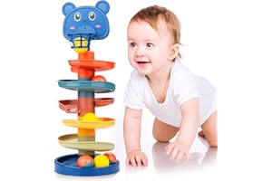 Beestech Ball Tower for Toddlers, Ball Drop and Roll Tower, Educational Development Toys for 2, 3, 4 Years Old Boys, Girls, Toddler Activities with 6 Balls