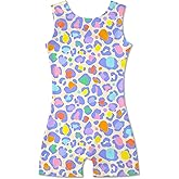 uideazone Gymnastics Leotards for Girls Sparkly Ballet Unitard with Shorts One-Piece Biketards Outfits for Toddler 2-9T
