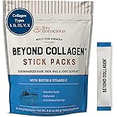 Live Conscious Beyond Collagen Peptides Powder Unflavored Packets - Hydrolyzed Collagen Powder - Hair Skin Nail & Joint Support - Multi Type Collagen Supplements for Women & Men